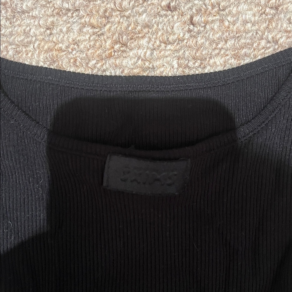 SKIMS Soft Lounge Long Slip Dress – Onyx Ribbed – XS – Like New - Picture 7 of 7